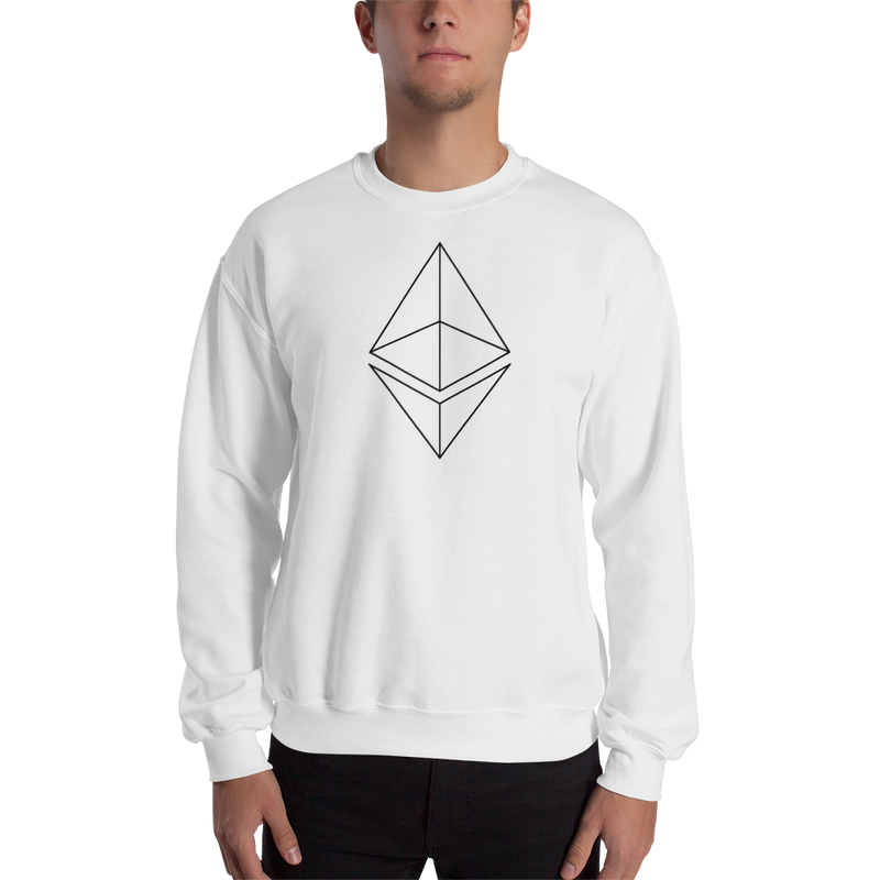 Ethereum line design - Men’s Crewneck Sweatshirt