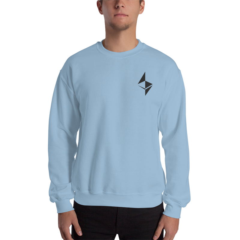 Ethereum surface design - Men’s Embroidered Crewneck Sweatshirt