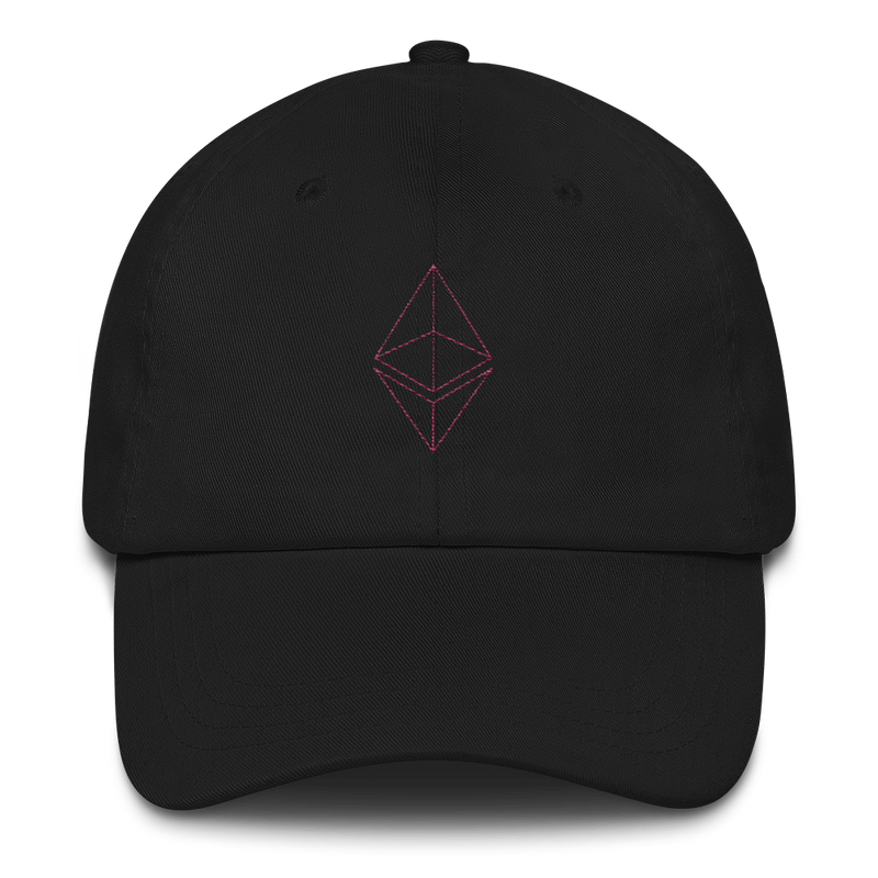 Ethereum line design (Pink) - Baseball Cap