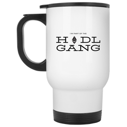 Hodl gang (Ethereum) - White Travel Mug