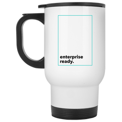 Enterprise Ready (Zilliqa) - White Travel Mug