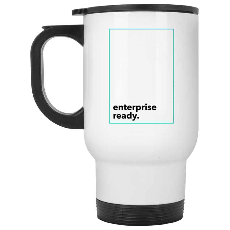Enterprise Ready (Zilliqa) - White Travel Mug