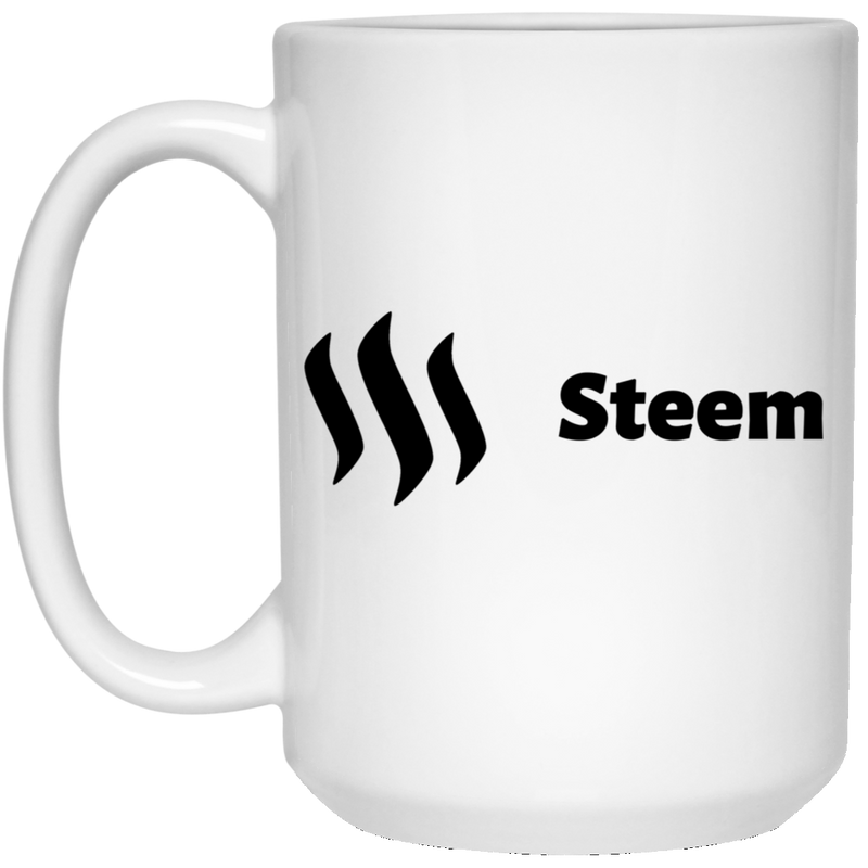 Steem black - 15 oz. White Mug