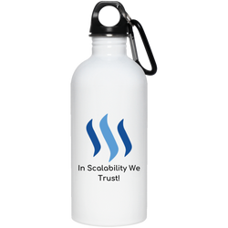Steem in scalability we trust - 20 oz. Stainless Steel Water Bottle