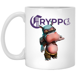 CRYPPO (4) 11 oz. White Mug