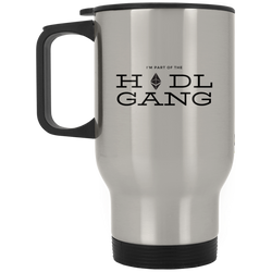 Hodl gang (Ethereum) - Silver Stainless Travel Mug
