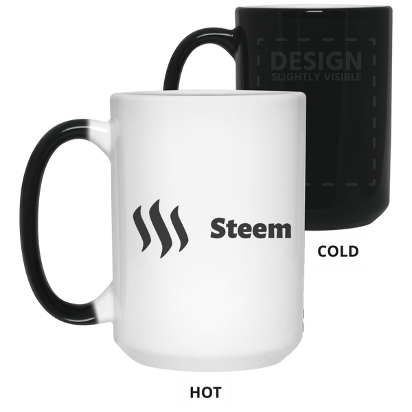 Steem black - 15 oz. Color Changing Mug