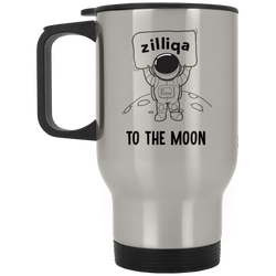 Zilliqa to the moon - Silver Stainless Travel Mug