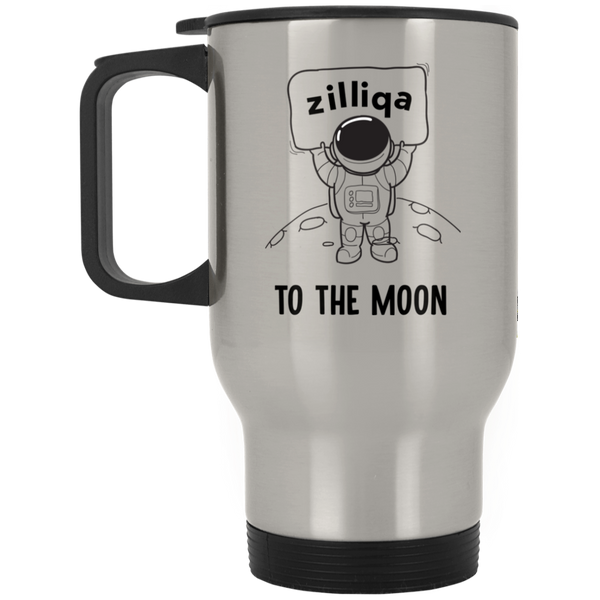 Zilliqa to the moon - Silver Stainless Travel Mug