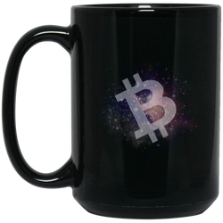 Bitcoin universe - 15 oz. Black Mug