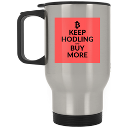 Keep hodling - Silver Stainless Travel Mug