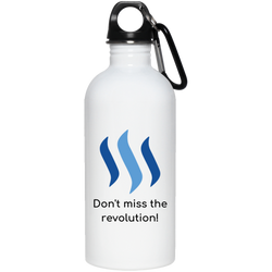 Steem don't miss the revolution - 20 oz. Stainless Steel Water Bottle