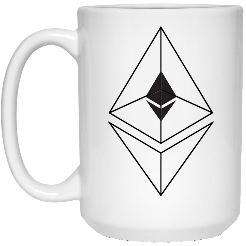 Ethereum line design - 15 oz. White Mug
