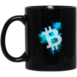 Bitcoin color cloud - 11 oz. Black Mug