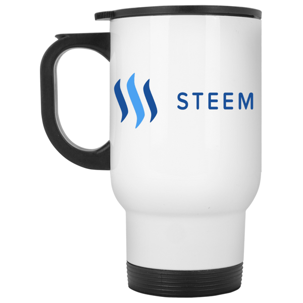 Steem - White Travel Mug