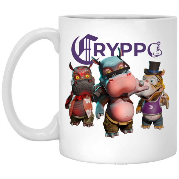 CRYPPO (3) 11 oz. White Mug
