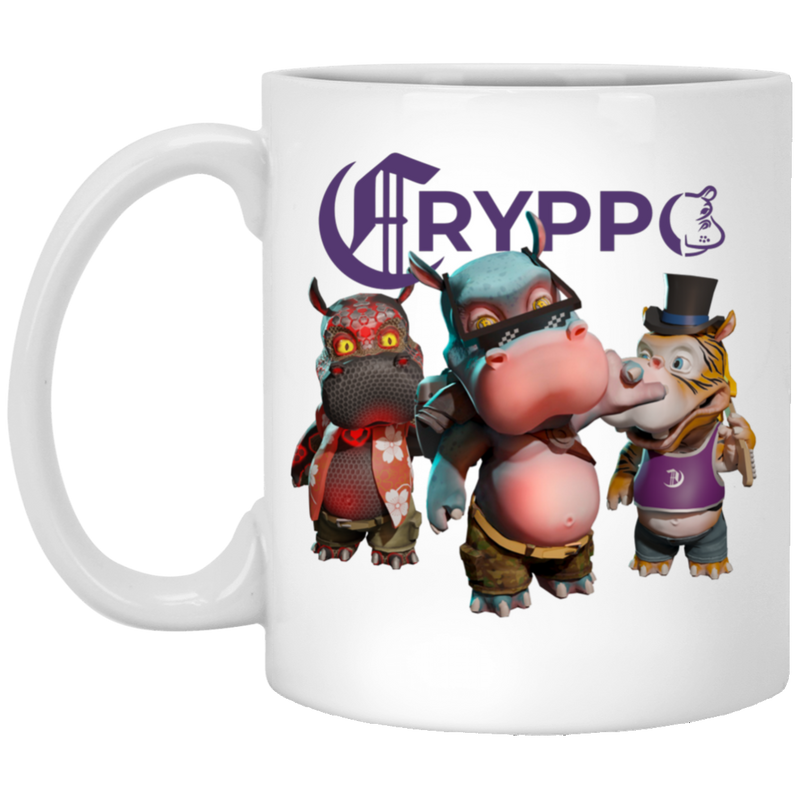 CRYPPO (3) 11 oz. White Mug
