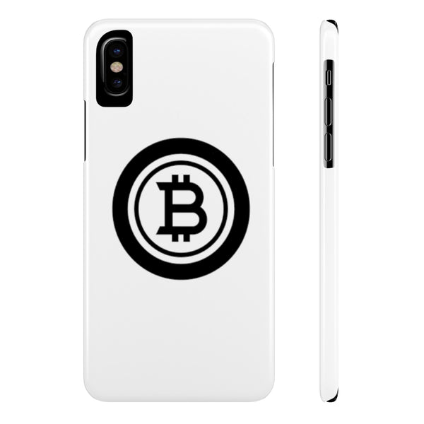 Bitcoin black - Case Mate Slim Phone Cases