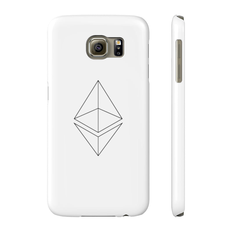 Ethereum line design - Case Mate Slim Phone Cases