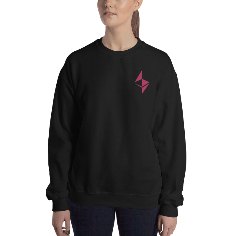 Ethereum surface design – Women’s Embroidered Crewneck Sweatshirt