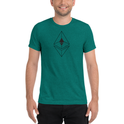 Ethereum line design - Men's Tri-Blend T-Shirt