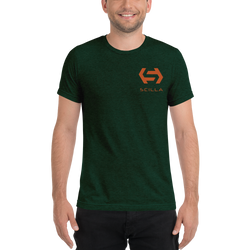 Scilla – Men’s Embroidered Tri-Blend T-Shirt
