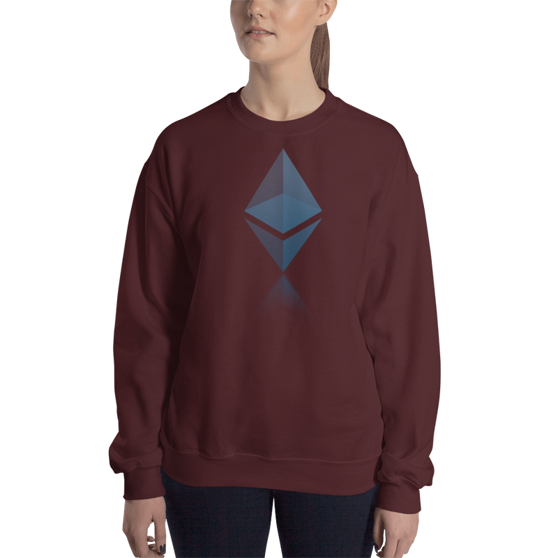 Ethereum reflection design – Women’s Crewneck Sweatshirt