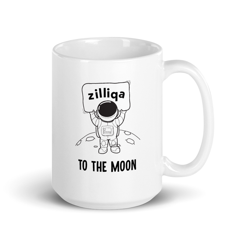 Zilliqa to the moon – White Mug (11 oz. & 15. Oz.)