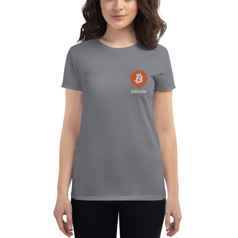 Bitcoin - Women's Embroidered Short Sleeve T-Shirt