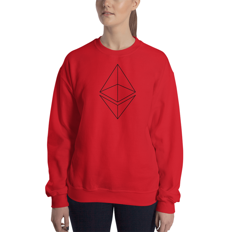 Ethereum line design – Women’s Crewneck Sweatshirt