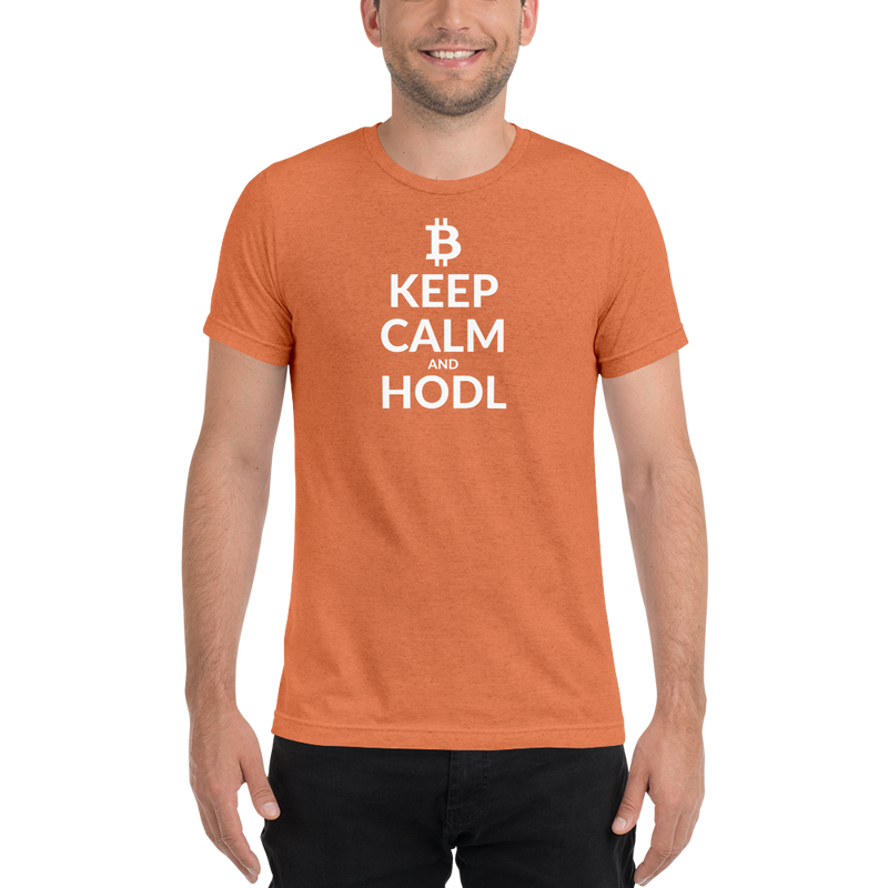 Keep calm (Bitcoin) - Men's Tri-Blend T-Shirt