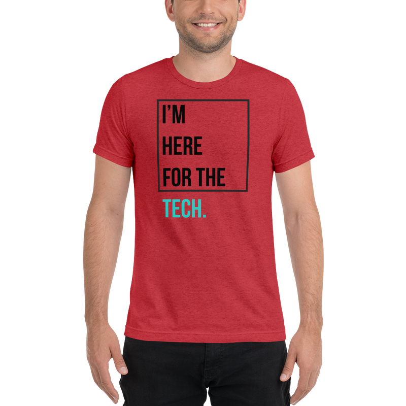 I'm here for the tech (Zilliqa) - Men's Tri-Blend T-Shirt