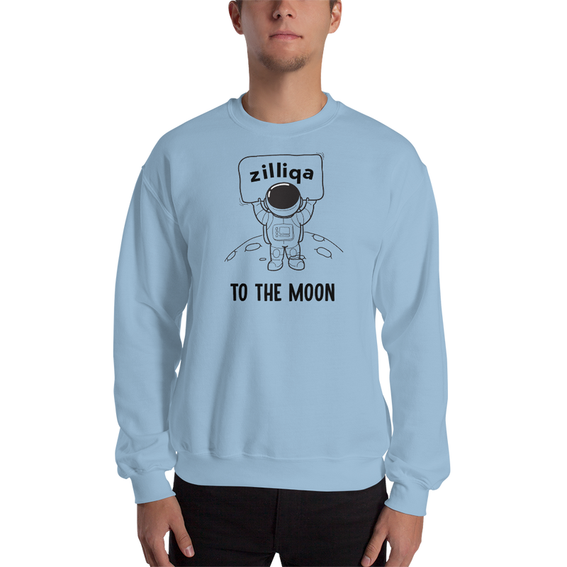 Zilliqa to the moon – Men’s Crewneck Sweatshirt