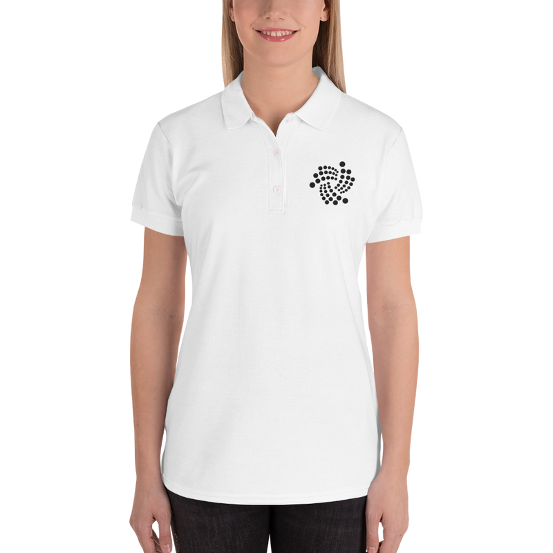Iota floating - Women's Embroidered Polo Shirt