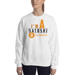 I'm a satoshi billionaire (Bitcoin) – Women’s Crewneck Sweatshirt