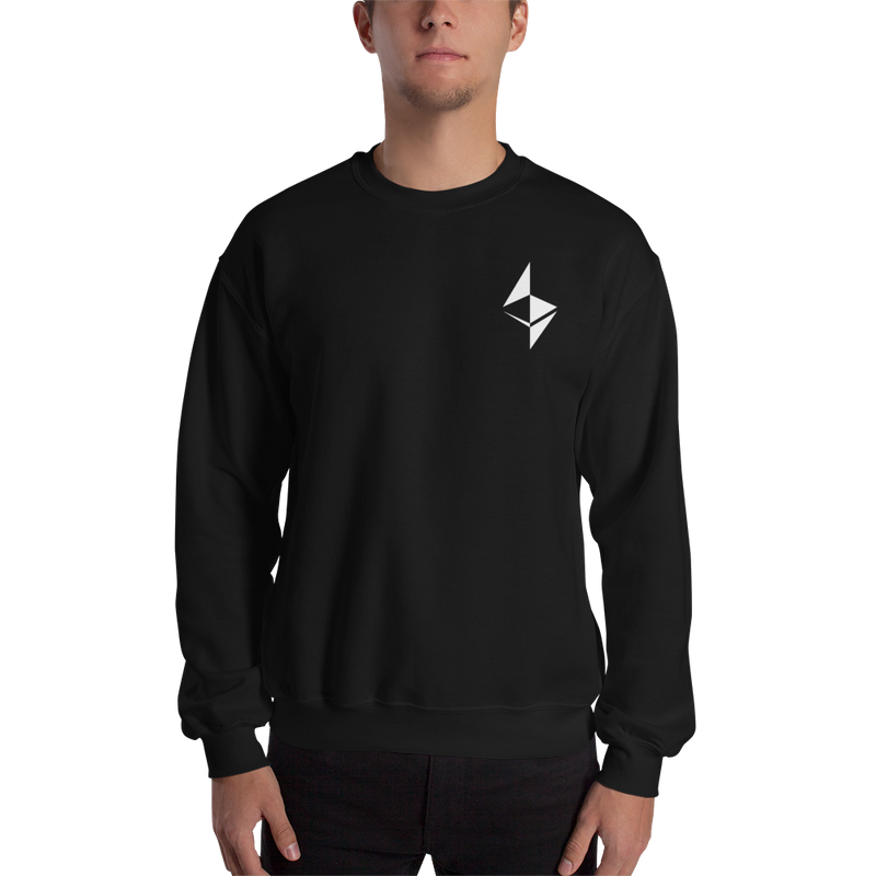 Ethereum surface design - Men’s Embroidered Crewneck Sweatshirt