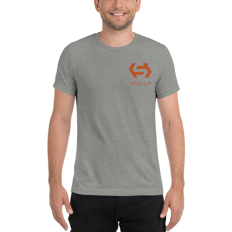 Scilla – Men’s Embroidered Tri-Blend T-Shirt