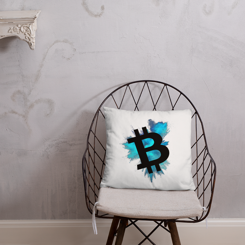Bitcoin color cloud - Pillow