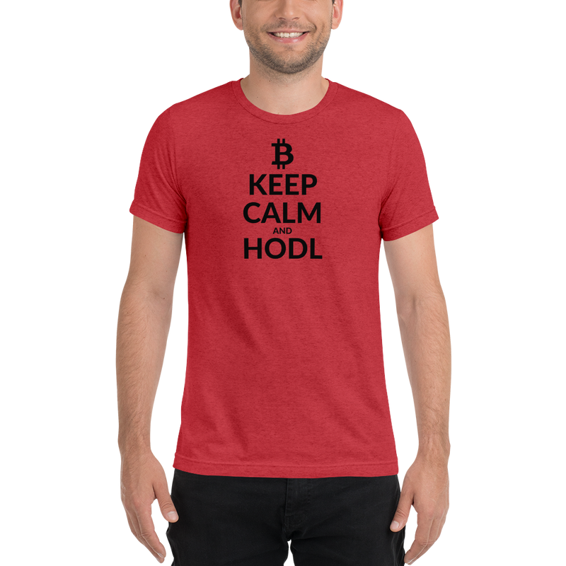 Keep Calm (Bitcoin) - Men's Tri-Blend T-Shirt