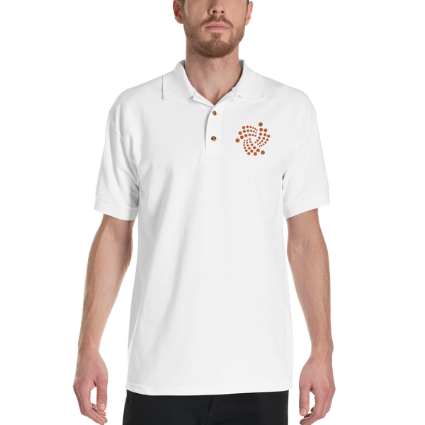Iota floating - Men's Embroidered Polo Shirt