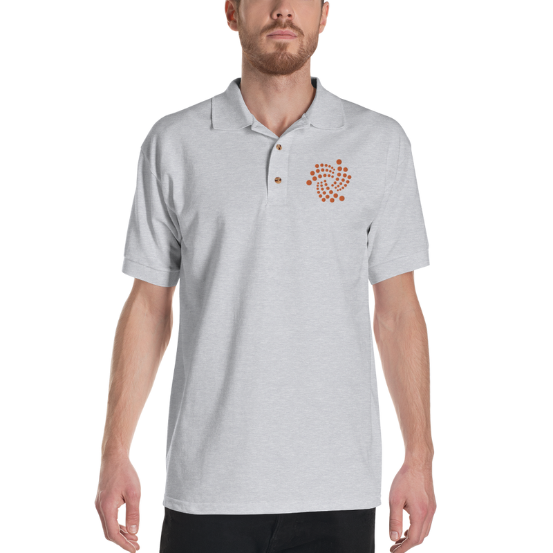 Iota floating - Men's Embroidered Polo Shirt