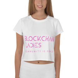 Blockchain Ladies Crop Tee