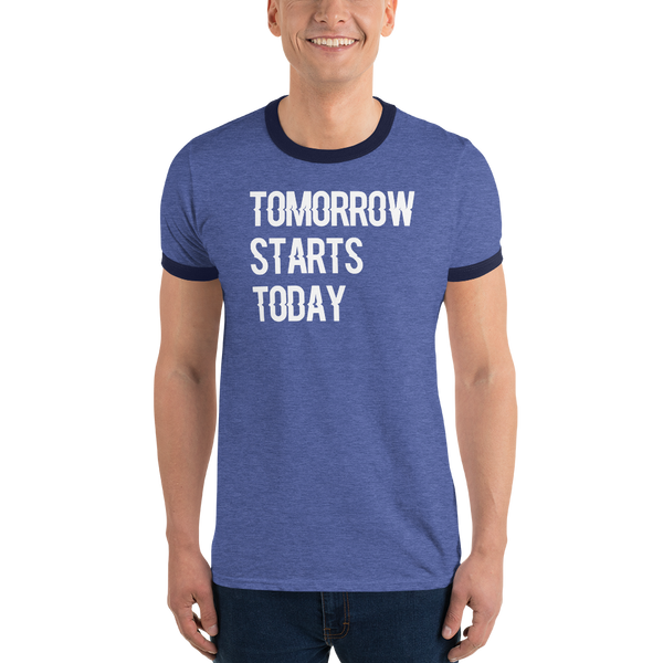 Tomorrow starts today (Zilliqa) - Men's Ringer T-Shirt