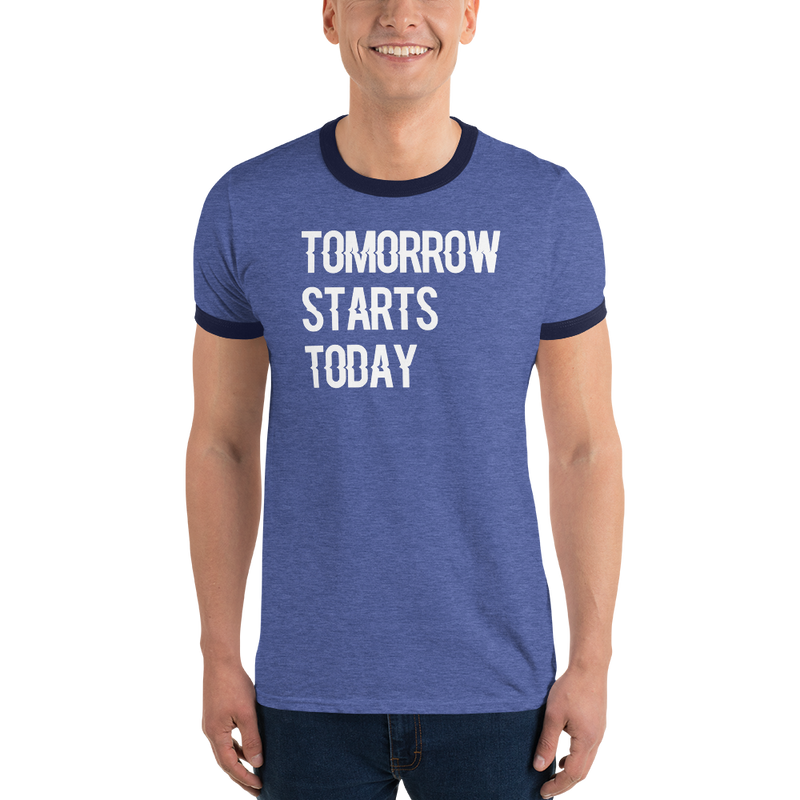 Tomorrow starts today (Zilliqa) - Men's Ringer T-Shirt