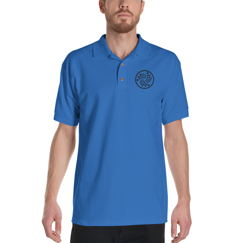Iota logo - Men's Embroidered Polo Shirt