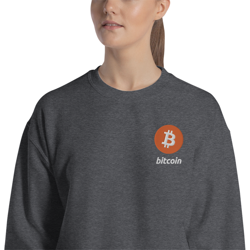 Bitcoin – Women’s Embroidered Crewneck Sweatshirt