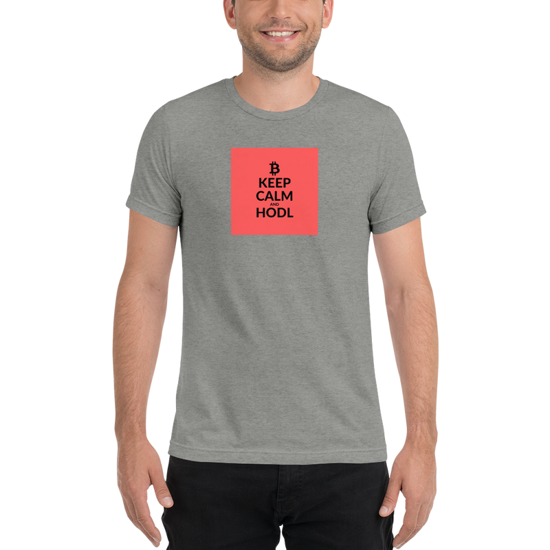 Keep calm (Bitcoin) - Men's Tri-Blend T-Shirt