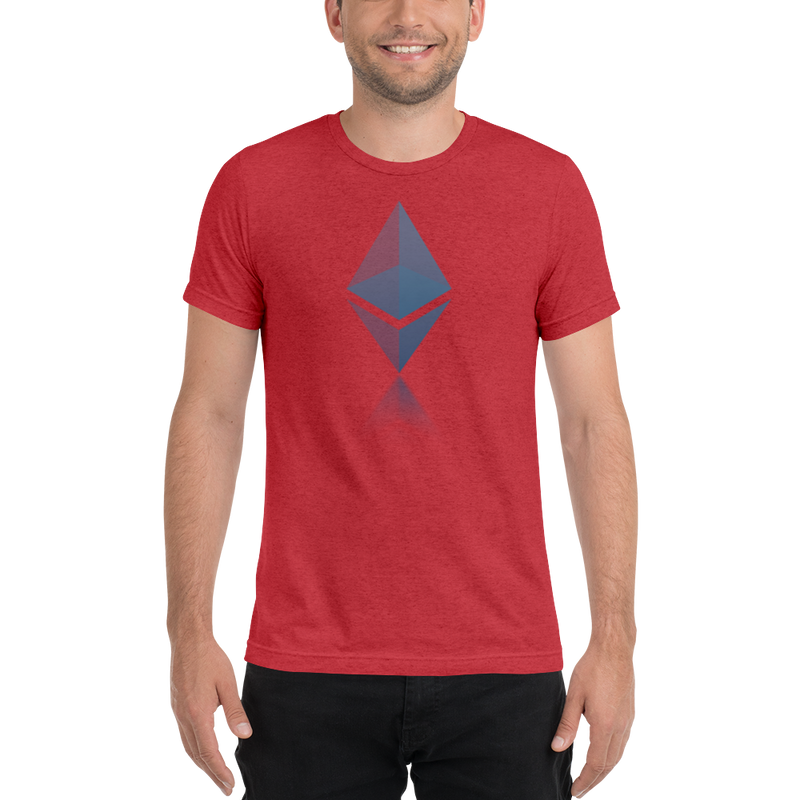 Ethereum reflection design - Men's Tri-Blend T-Shirt
