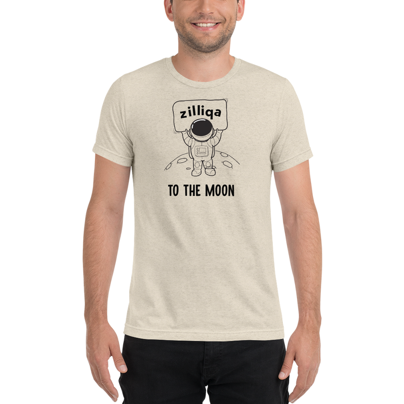Zilliqa to the moon - Men's Tri-Blend T-Shirt