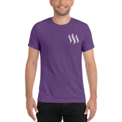 Steem – Men’s Embroidered Tri-Blend T-Shirt